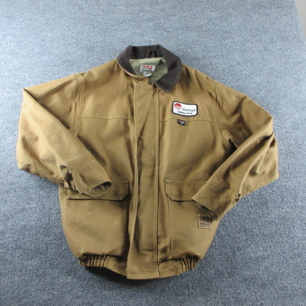 Bulwark Extreme FR Jacket Mens M Brown Bomber‎ Lined Flame Resistant Workwear